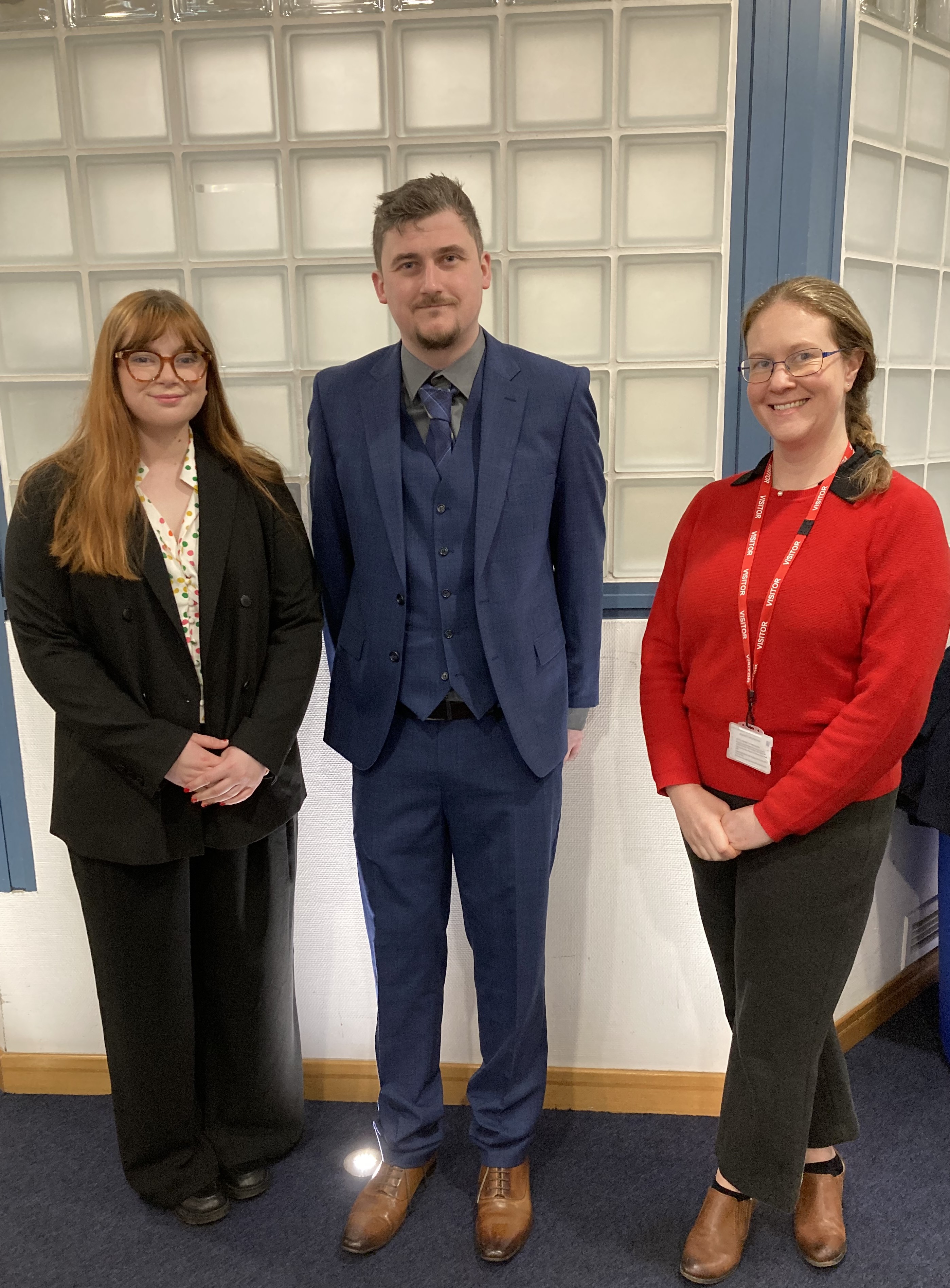 Pictured: Taylor May, Michael Addley and Rebecca Tennant